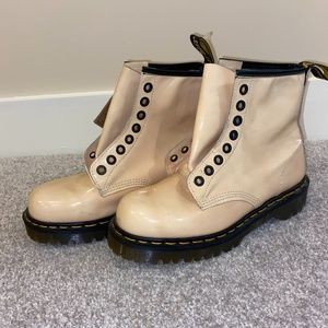 COPY - Rare Vintage Cream Rubberized Dr Martens Boots